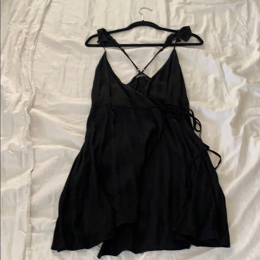 Wrap little black dress
